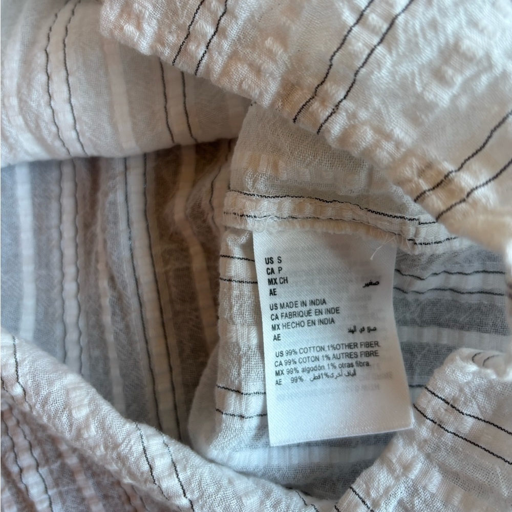 INC White Textured Blouse, Small - Picture 6 of 6